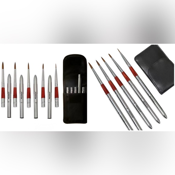 Travel Watercolor Painting Set - 42 Color Fan, Portable Brushes, Carrying Case - Picture 13 of 14